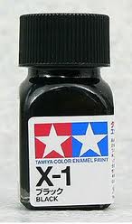 TAMIYA 琺瑯系油性漆 10ml 亮光黑色 X-1 
